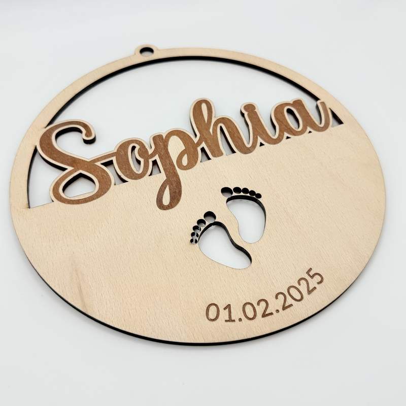 Namensschild fürs Kinderzimmer zum aufhängen - zelebro