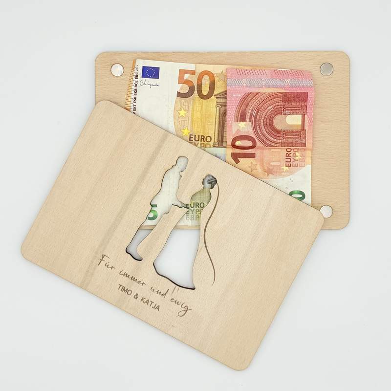 Personalisiertes Hochzeitsgeschenk mit Geld