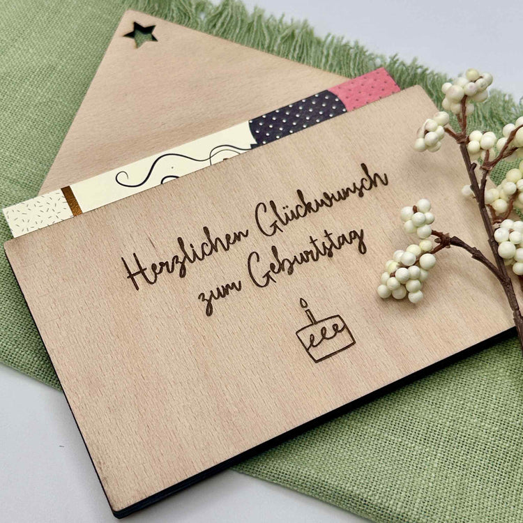 Personalisiertes Geburtstagsgeschenk aus Holz