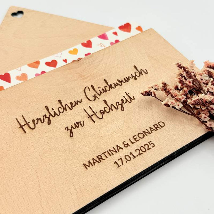 Hochzeitsgeschenke und Geldgeschenke aus Holz