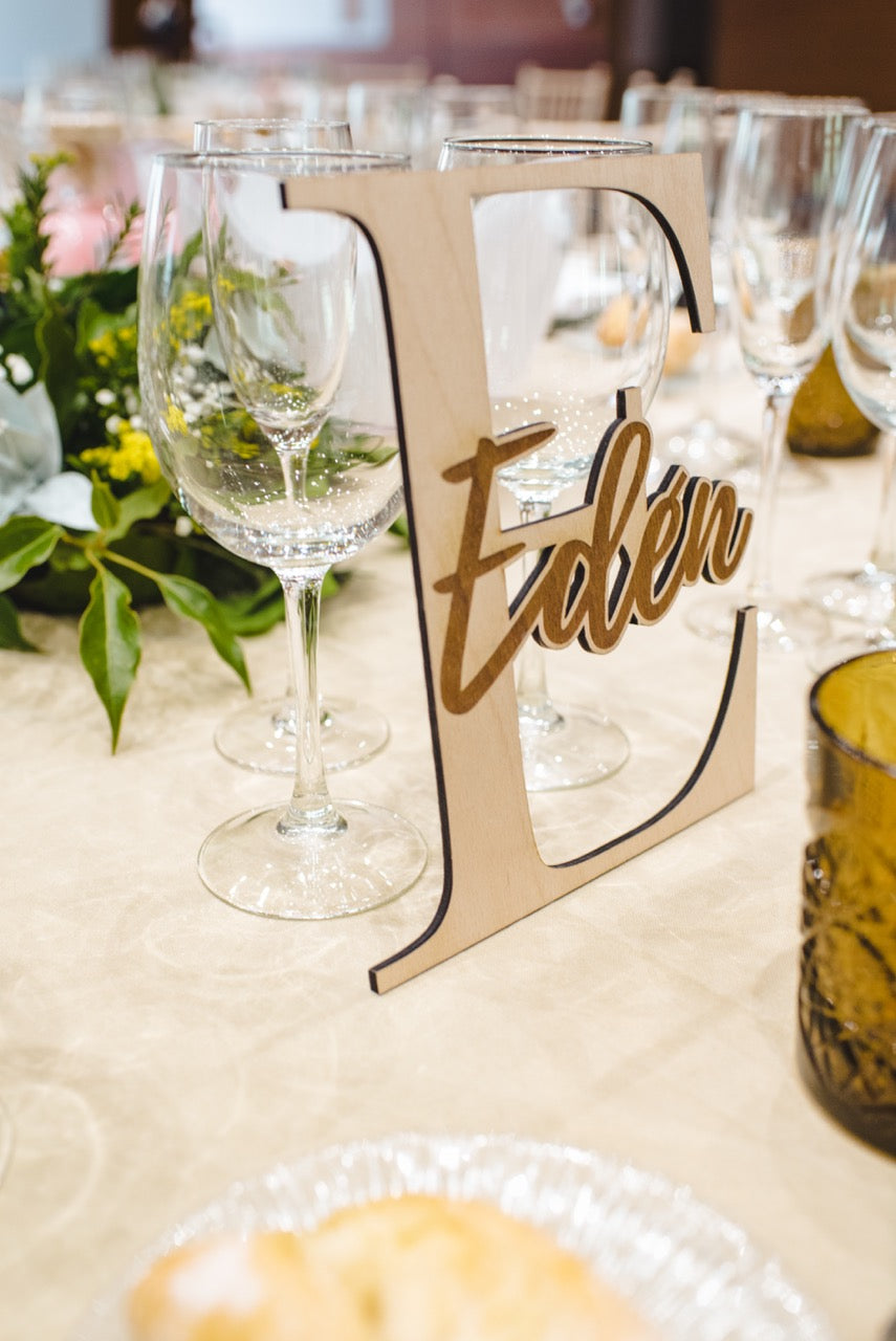 Personalisiertes Türschild mit Initialen