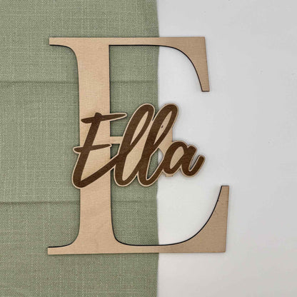 Personalisiertes Türschild mit Initialen - zelebro