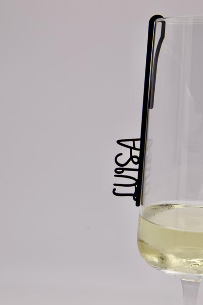 Glasmarkierer mit Namen "Luisa"