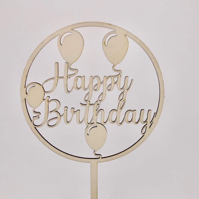 Ein Cake Topper zum Geburtstag "Happy Birthday"