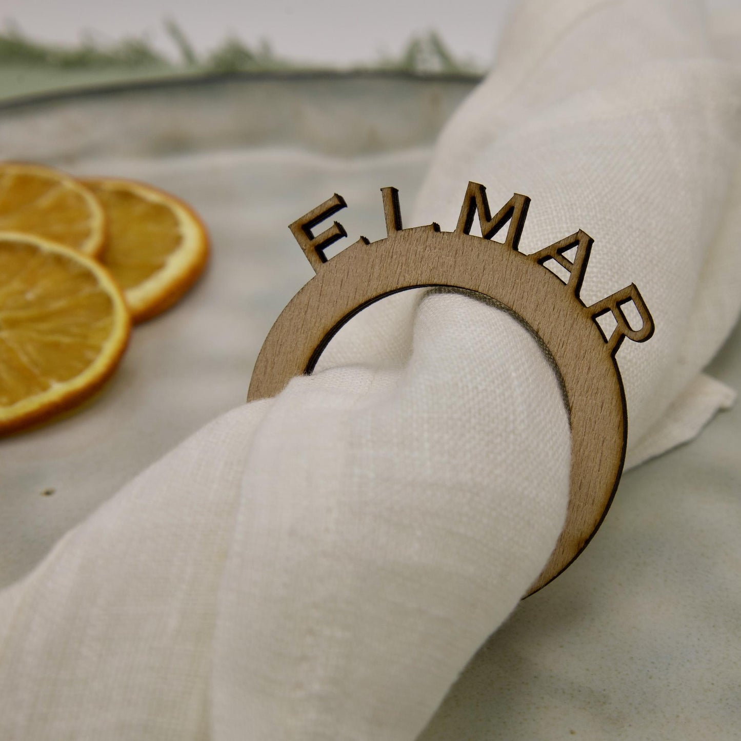 Serviettenringe personalisiert mit Namen "Elmar"
