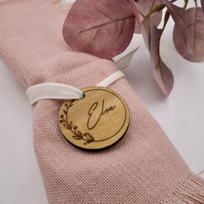 Serviettenhalter aus Holz "Flora"