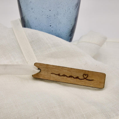 Personalisierter Serviettenhalter mit Namen